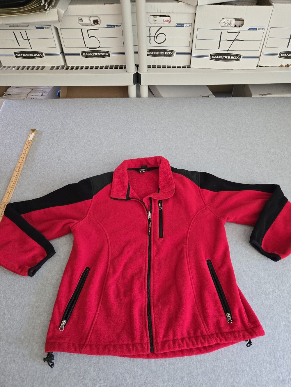 L.L. Bean Women's Wind Pro Fleece Full Zip Jacket Reg Large 3 Pocket